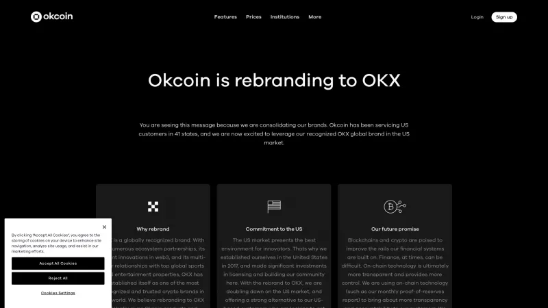 Homepage of OKCoin