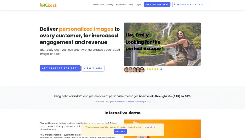 Homepage of OKZest