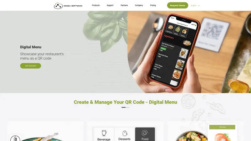 Homepage of O-Menu