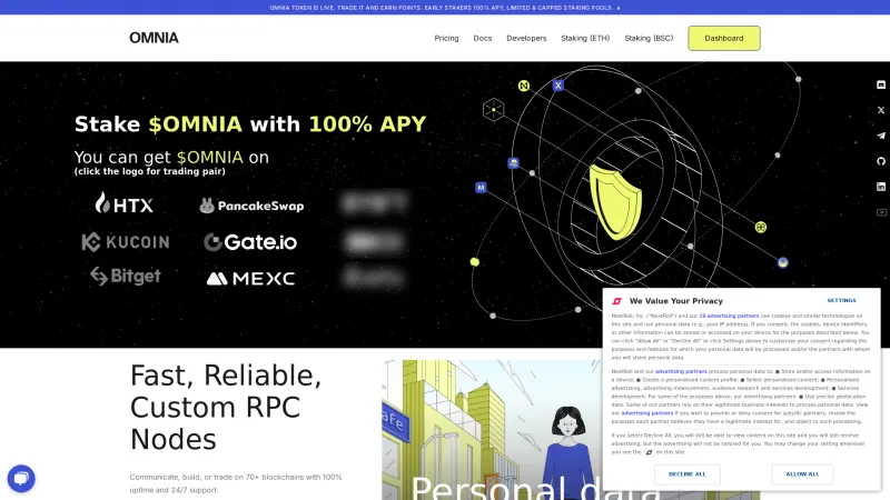 Homepage of OMNIA