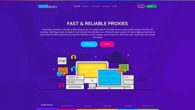 Homepage of OneProxy