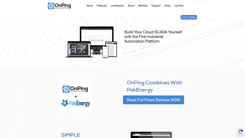 Homepage of OnPing