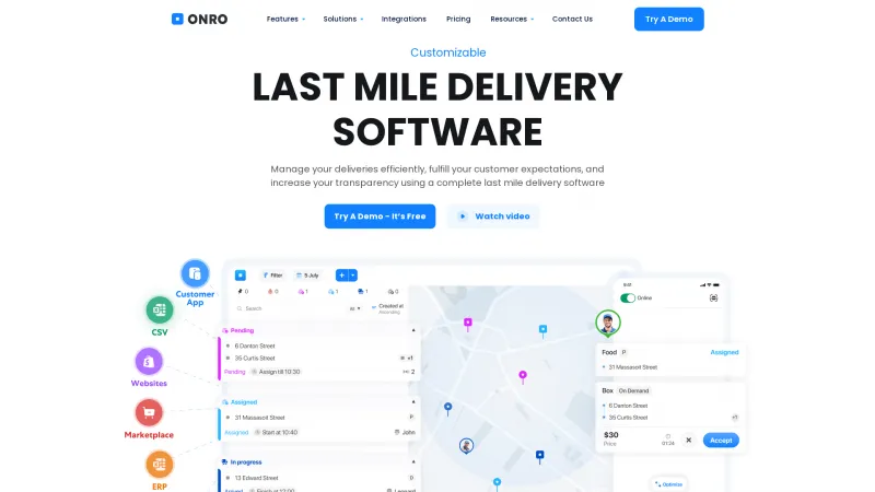 Homepage of Onro