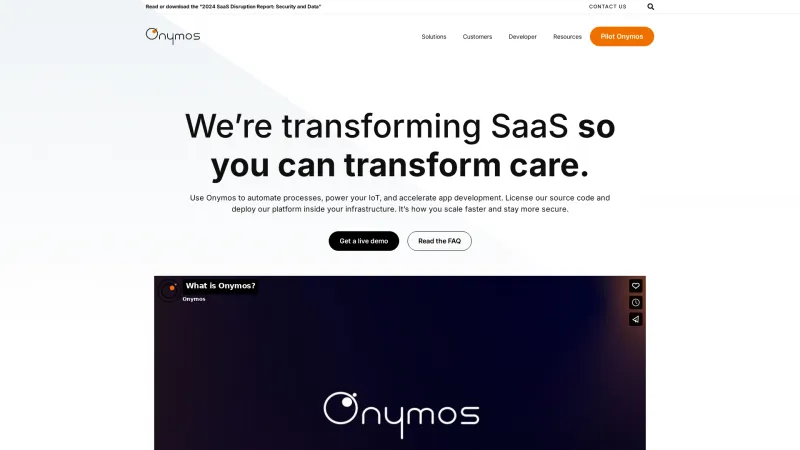 Homepage of Onymos