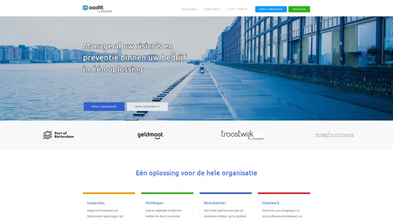 Homepage of Oodit