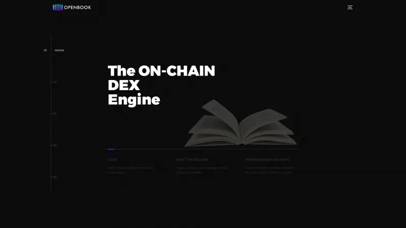 Homepage of OpenBook