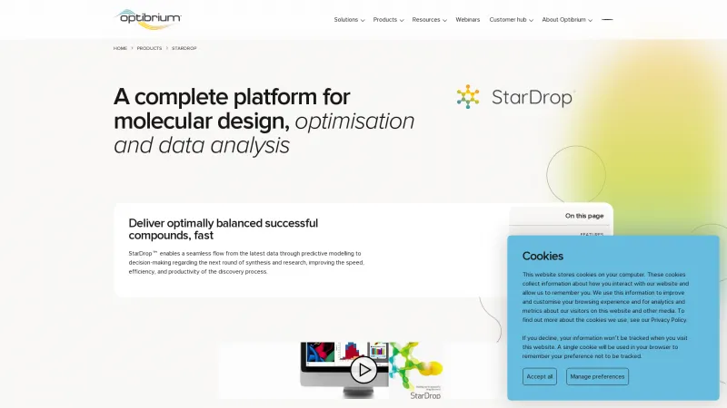 Homepage of StarDrop