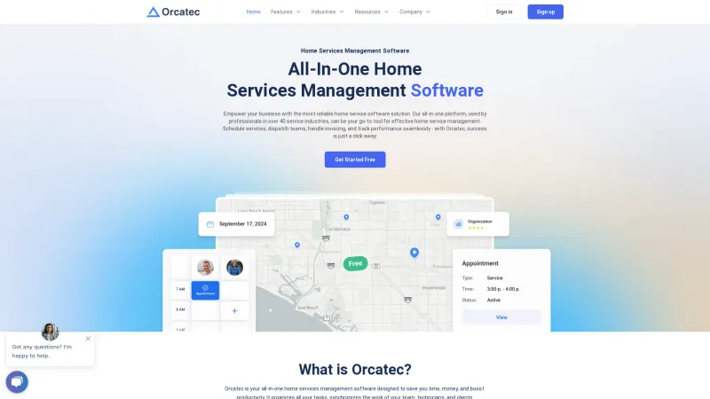 Homepage of Orcatec