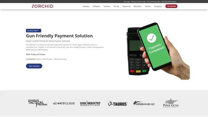 Homepage of Orchid Pay