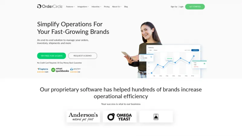 Homepage of OrderCircle