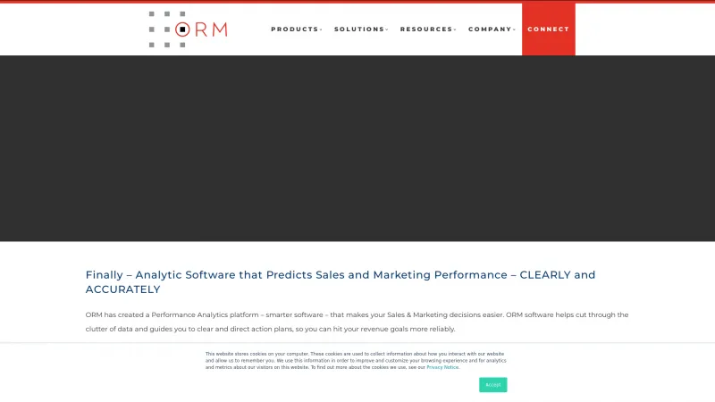 Homepage of ORM Technologies