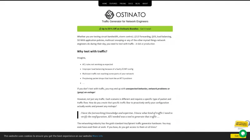 Homepage of Ostinato