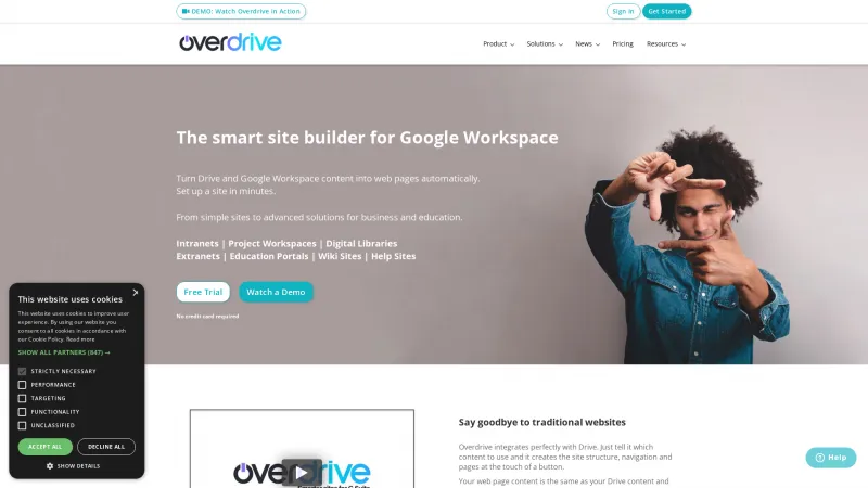 Homepage of Overdrive