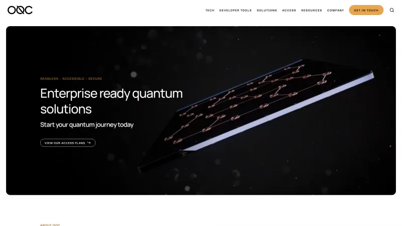 Homepage of Oxford Quantum Circuits (OQC)