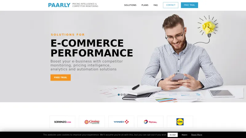 Homepage of Paarly