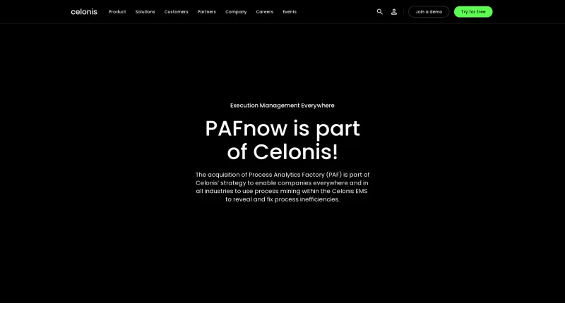 Homepage of PAFnow