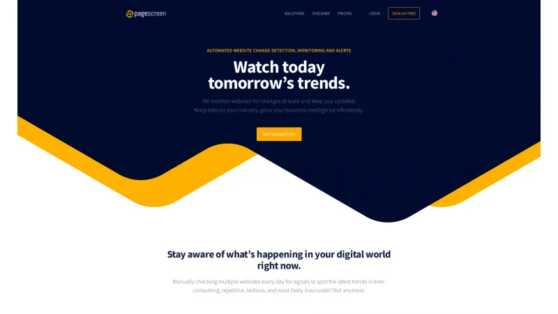 Homepage of Pagescreen