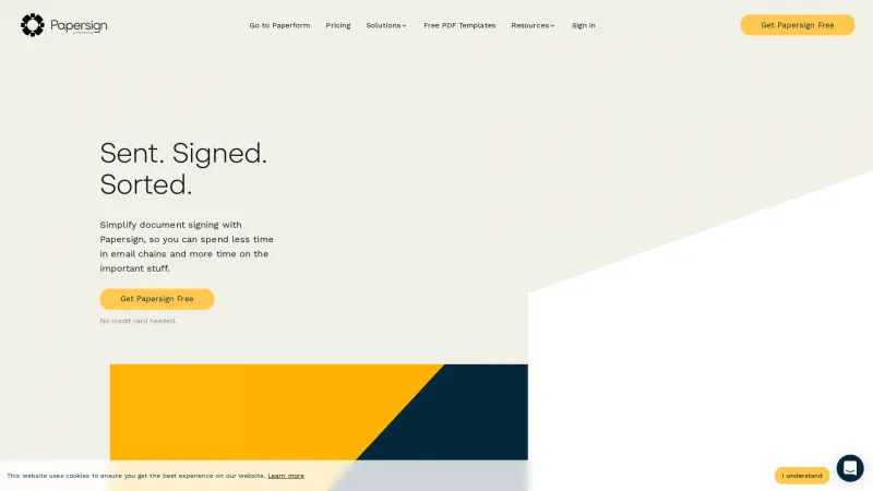 Homepage of Papersign