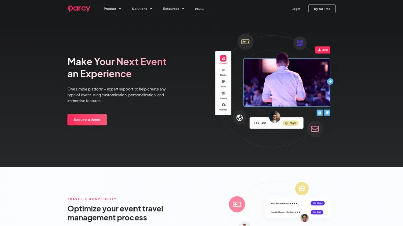 Homepage of Parcy