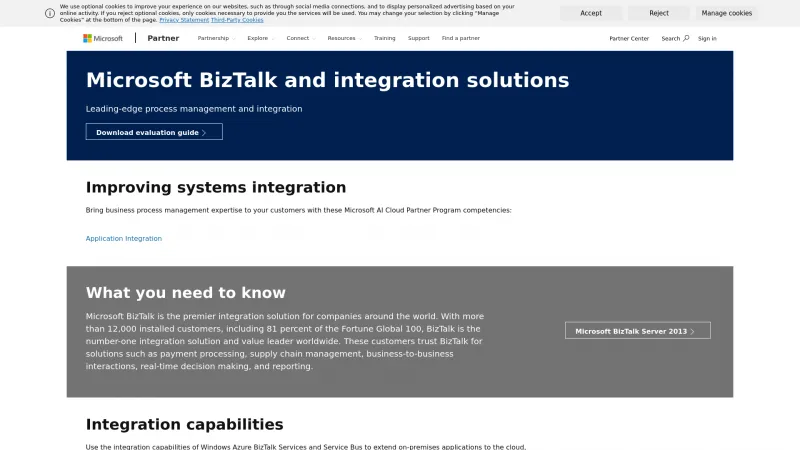 Homepage of BizTalk Server