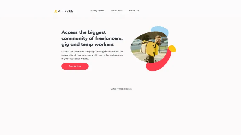 Homepage of Appjobs