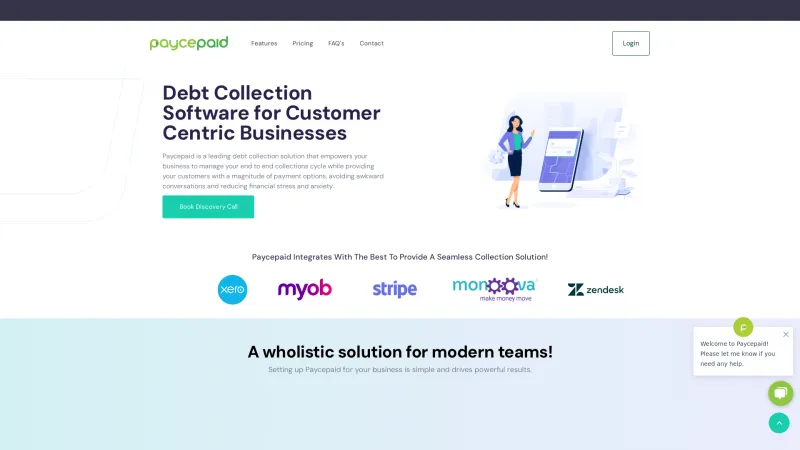 Homepage of Paycepaid