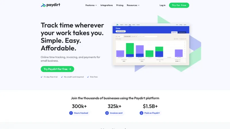 Homepage of Paydirt