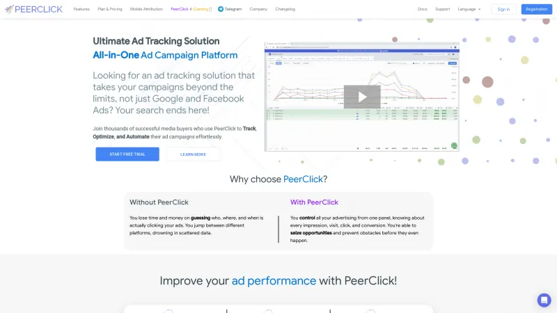 Homepage of PeerClick