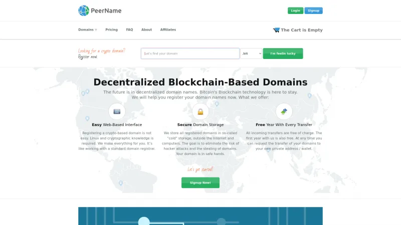 Homepage of PeerName