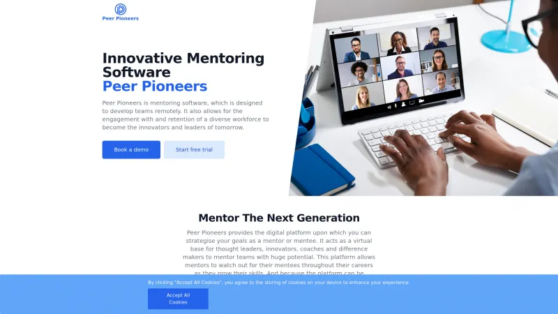 Homepage of Peer Pioneers