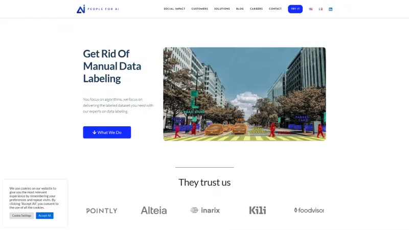 Homepage of People For AI