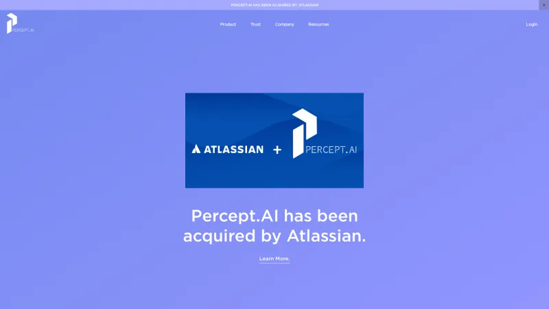 Homepage of Percept.AI