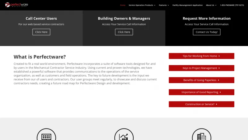 Homepage of Perfectware