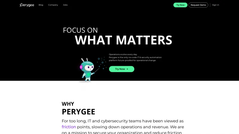 Homepage of Perygee