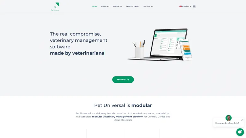 Homepage of Pet Universal