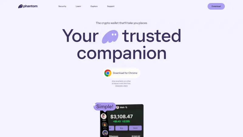 Homepage of Phantom