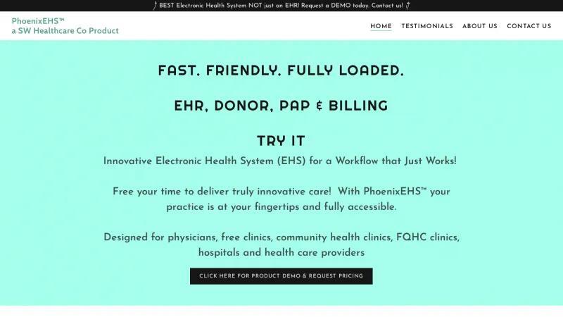 Homepage of PhoenixEHS