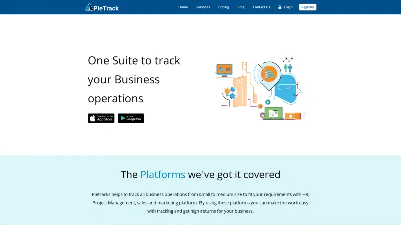 Homepage of PieTrack