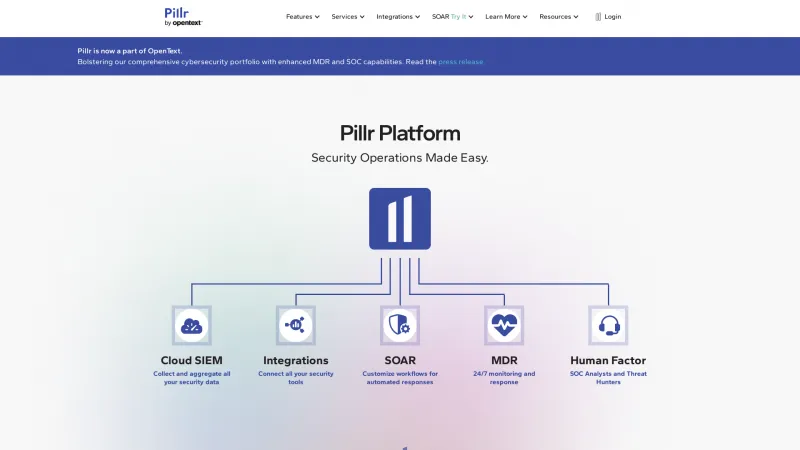 Homepage of Pillr