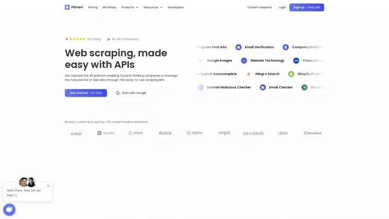 Homepage of Piloterr