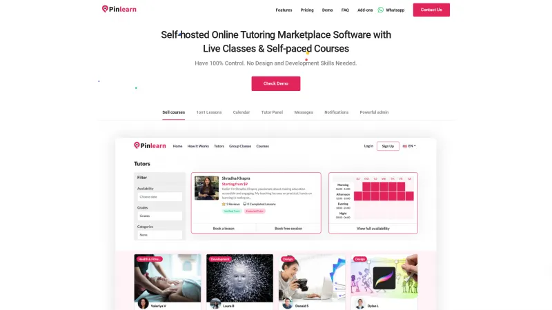 Homepage of Pinlearn