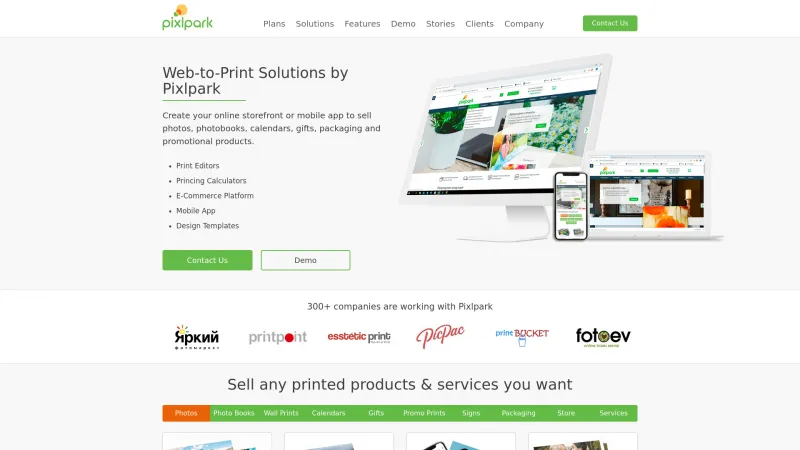 Homepage of Pixlpark