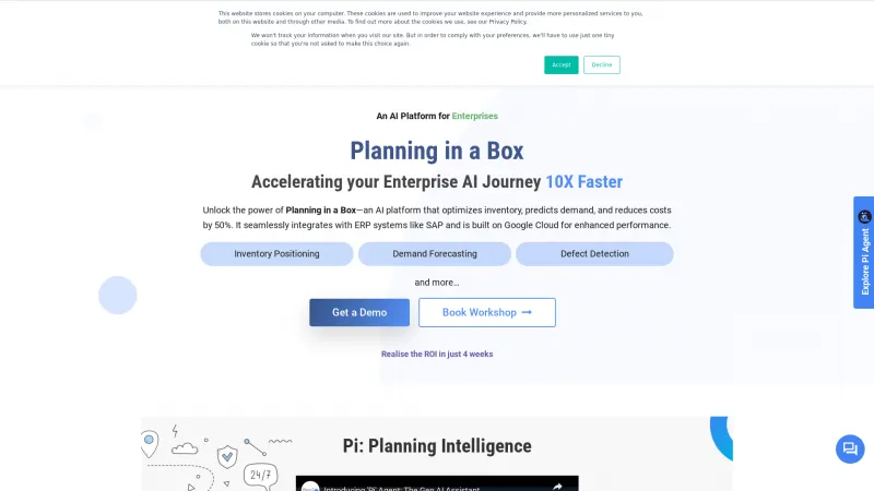 Homepage of Planning In A Box