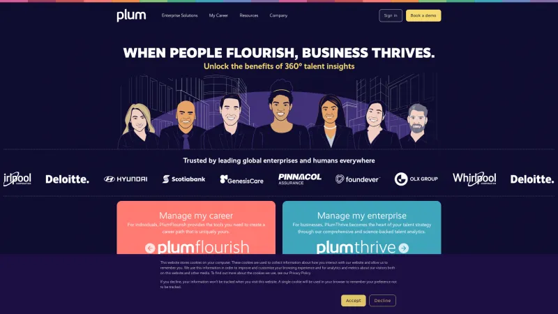 Homepage of Plum