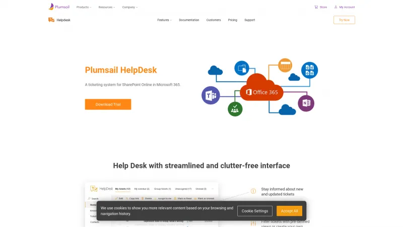 Homepage of Plumsail HelpDesk