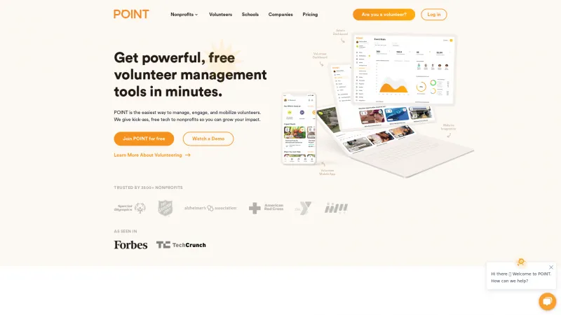 Homepage of POINT