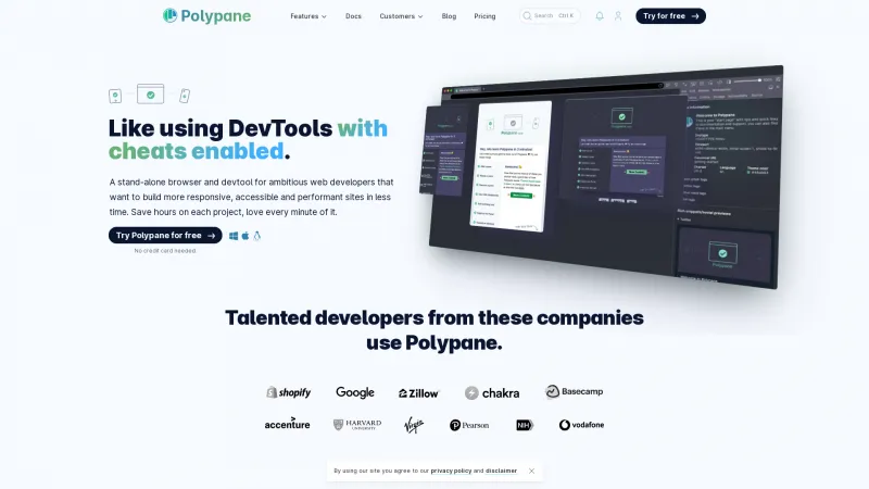 Homepage of Polypane