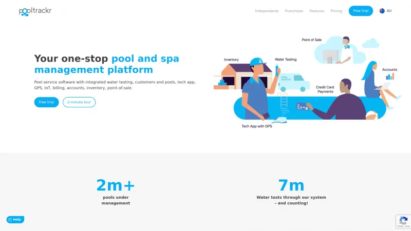 Homepage of Pooltrackr