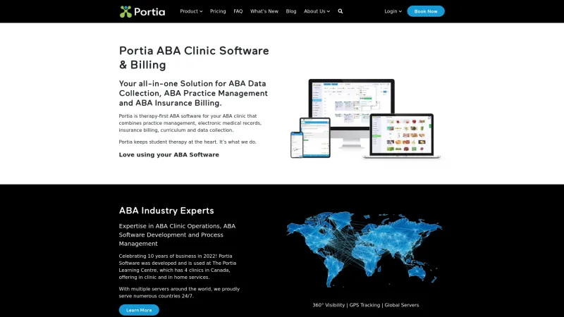 Homepage of Portia