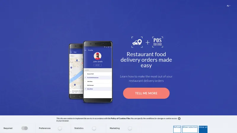 Homepage of POSdriver